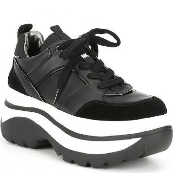 felicia leather platform trainer